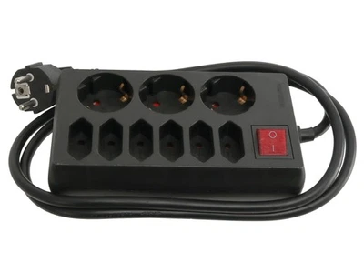 Steckdosenleiste 42922, 9-fach, schwarz - Bild 1 von 2
