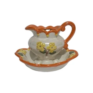 Vintage Atlantic Mold Miniature Washstand Set Pitcher Basin/Bowl - Picture 1 of 6