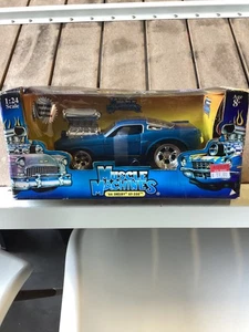 MUSCLE MACHINES TOO COOL 1966 SHELBY GT 350 1/24 SCALE DIECAST CAR IN BOX BLUE - Picture 1 of 8
