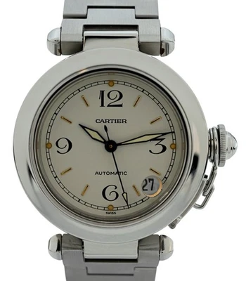 Reloj Cartier 35mm Mediano Pasha Automático Acero Inoxidable 2324! Ref: W31074M7! Foto 1 de 4