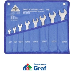 HaWe Gabelschlüssel Schraubenschlüssel Satz, 8-tlg. (6-22) oder 12-tlg. (6-32) - Bild 1 von 1