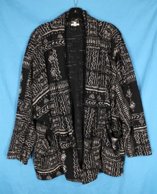 ECOTE By Urban Outfitters AZTEC 开放式前拖鞋口袋针织毛衣开衫 S — 第 1/4 张图片