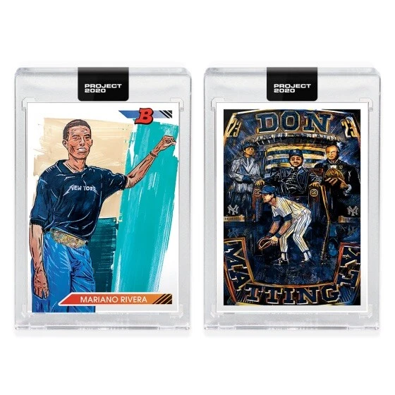 Topps PROJECT 2020 2 Card Bundle #117 Mariano Rivera & #118 Don Mattingly W/Box - Image 1 of 4