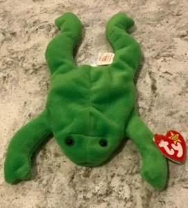 RARE Ty Beanie Baby Legs Frog Retired Original No Stamp On Inside - Bild 1 von 8