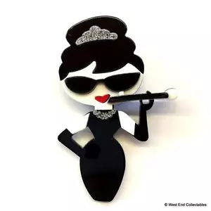Sophisticated Elegant Fashion Lady Retro 50s Vintage Style Brooch Art Deco Gift - Picture 1 of 5