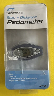 Sportline 340 Step+Distance Pedometer,Steps,Distance Customizable Stride Setting - Image 1 of 2