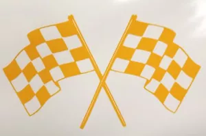 Checkered Flags Racing Vinyl Decal Sticker Car Truck SUV Laptop, Tumbler Sticker - Picture 1 of 30