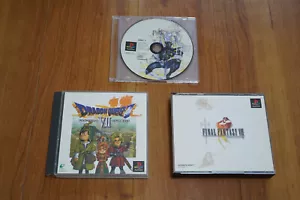 Lote de 3 juegos de rol - Final Fantasy IV, VIII y Dragon Quest VII PS1 NTSC-J Japón - Imagen 1 de 21