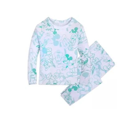 Pijama para niños Disney Store Mickey & Friend PJ PALS talla 7 100 % algodón orgánico Foto 1 de 3