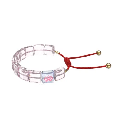 Pulsera Swarovski Letra FLOR DE LOTO, Rosa, Chapada en Oro - 5614974 Nueva Foto 1 de 2