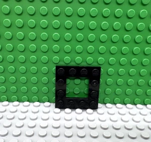 Lego 1 Marco Placa Base 4x4 Negro con Recorte Medio NUEVO - Imagen 1 de 1