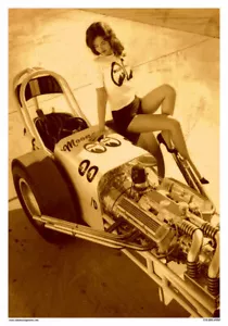 Classic Mooneyes Vintage Dragster (405) 2'x3' Vinyl Banner. Drag Race NHRA - Picture 1 of 1