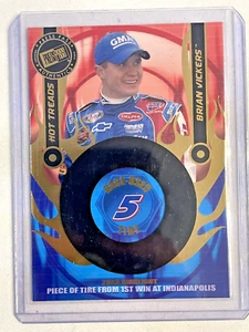 2004 Press Pass Hot Treads /1250 Brian Vickers #HTR10 Race-Used Tire NASCAR - Picture 1 of 2