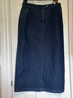 Maxi falda vaquera Studio West vintage para mujer talla 12 abertura trasera. B5 Foto 1 de 4