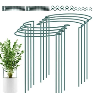 8 Stk. Pflanzenstütz Staudenhalter Blumenstütze halfrund Rankhilfe Staudenstütze - Bild 1 von 22