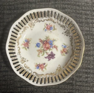 Vintage Schwarzenhammer Bavaria Germany Lattice Floral Bowl - Picture 1 of 3