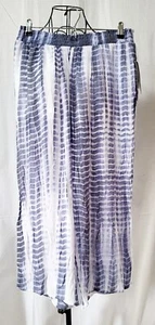 BCX Tie-Dyed Wide Leg Pants Blue Size Medium T3-1081 - Picture 1 of 4