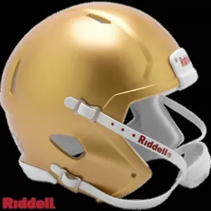 Kit de casco de fútbol americano South Bend dorado (metálico) Riddell Speed en blanco MINI - Imagen 1 de 16