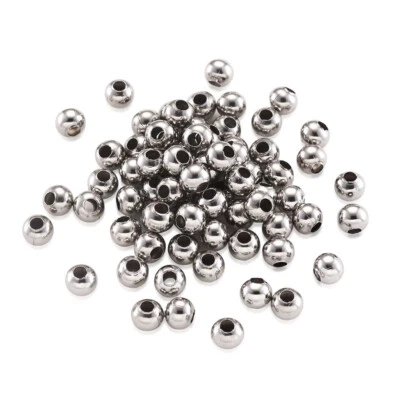 1000Pcs Round Stainless Steel Beads for Jewelry Craft Making 3mm/4mm/5mm/6mm/8mm - Image 1 of 4