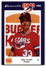 1985 Burger King Huntsville Stars Eric Plunk Huntsville Stars
