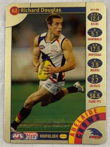 AFL ADELAIDE CROWS Football Club RICHARD DOUGLAS 2013 Gold Trading Card - Picture 1 of 2