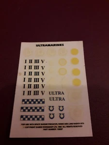 Warhammer 40k Ultramarines Transferbogen - Bild 1 von 1