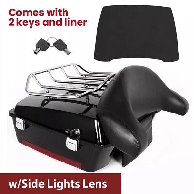 Chopped Pack Backrest Rack For 97-13 Harley Davidson Touring Road Street Glide - Image 1 of 4