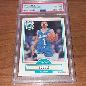 Fleer Basketball #16 Tyrone Bogues Hornets 1990 PSA 10 GEMA MT como nuevo - Imagen 1 de 3