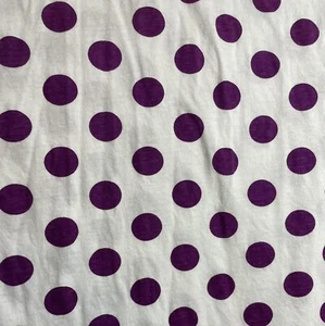Cotton Knit Fabric 2-way Stretch Purple Polka Dot 60"x2 yards - Picture 1 of 4
