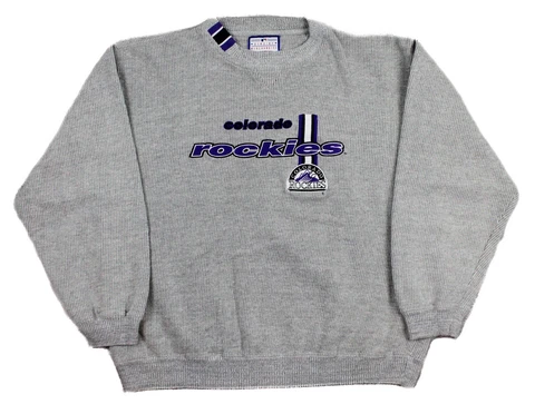 Colorado Rockies Vintage Logo Athletic Embroidered Crewneck Sweatshirt XL Y2K Cover