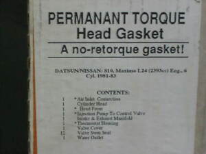 Head Gasket Set for 81-84 Nissan Datsun 810 Maxima 2.4L 