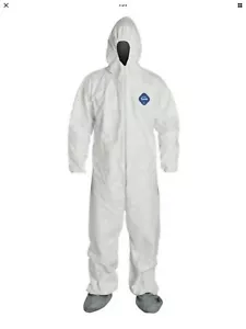 DuPont Tyvek 400 Size XL-TY122S Protective Coverall With Hood And Elastic Wrist - Picture 1 of 7
