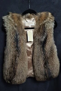 Michael Kors Weste Kojotenfellweste Gr. XS Gold Beige Braun NEU - Bild 1 von 11