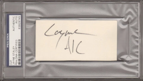 LAYNE STALEY Signed Autographed ALICE IN CHAINS Cut PSA/DNA SLABBED #83929745 Cover