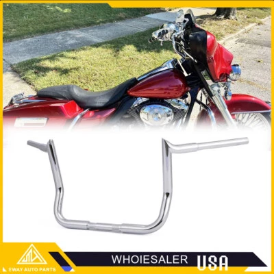 Manillar de barra Meathook cromado de 12" para Harley Street Glide Special 1986-2024 Foto 1 de 4