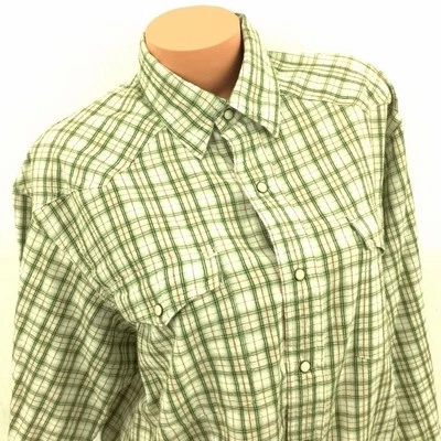 Camisa Bob Timberlake Para Hombres Western A Presión Cuadros Vaquero Rodeo Verde Indio Talla M Foto 1 de 4