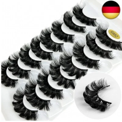KOKAY Falseche Wimpern 8 Paar KüNstliche Wimpern Russian Strip Eyelashes False Lashes