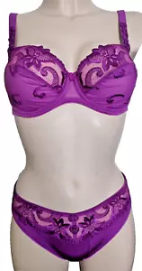 Set reggiseno ferretto arabesque Felina Conturelle 80506 taglia 75C UK34C + slip 38 S - Foto 1 di 14