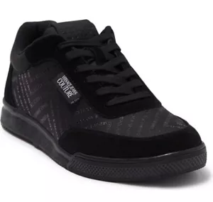 Versace Jeans Couture Bottom Line Logo Sneakers Black Size 39 EU / 9 US NIB - Picture 1 of 12