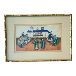 Antique Chinese Qing Dynasty Procession Pith Painting - Picture 1 of 5