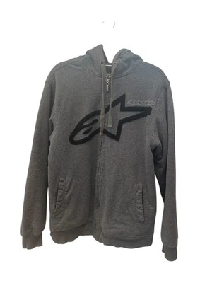 Sudadera con capucha forrada de lana con cremallera Alpinestars para hombre talla L gris Foto 1 de 2