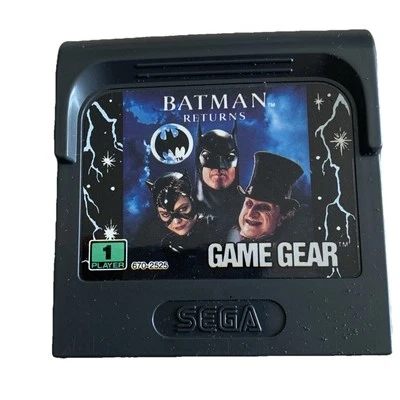 Sega Game Gear Batman Returns Game Cartridge  Made in Japan Penguin VGC Vintage - Image 1 of 4