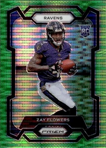 Zay Flowers 2023 Panini Prizm #307 Green Pulsar Prizm RC - Picture 1 of 2