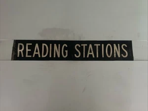 READING STATIONS - Aldershot Sep6 Bus Destination Blind 1960s 31” Gift - Picture 1 of 12