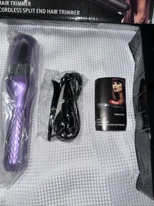 Tondeuse à cheveux femme bout fendu sans fil violet coupe bout pas la longueur - Photo 1/4