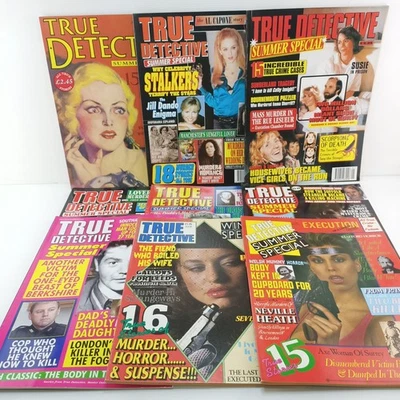 9x True Detective Summer & Winter Special 1987-2016 Crime Magazine Bundle Murder - Image 1 of 4