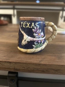 Vintage Texas Ceramic Toothpick Holder Travel Souvenir TEXAS - Picture 1 of 4