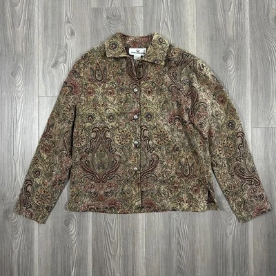 Chaqueta Erin London Bohemia Cachemira Floral Marrón Para Mujer Prendas Exteriores Otoño Informal Foto 1 de 4