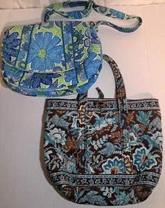 2 Pack Vera Bradley Quilted Zip Pocket (Crossbody & Hand Bag) Pls Read & see pic - Picture 1 of 24