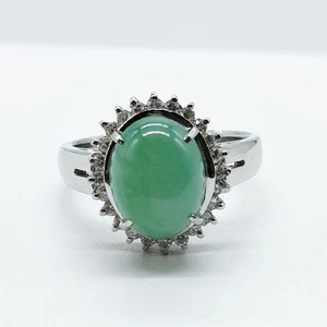 Jewelry Ring Jade 4.7ct Platinum 3564492 - Picture 1 of 11